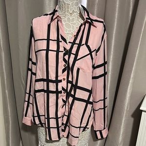 ZC&GF Womens Long Sleeve V Neck Stripped Casual Blouse